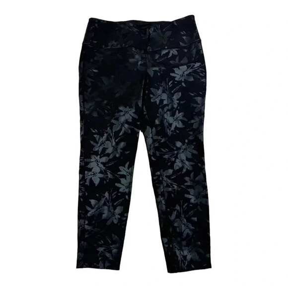 Soft Surroundings Twilight Floral Metallic Leggings - Picture 2 of 10